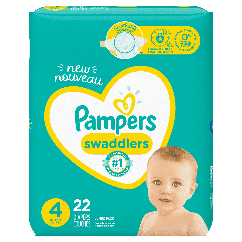 Pañales Desechables Pampers 22 Pañales Swaddlers Jumbo Talla S4