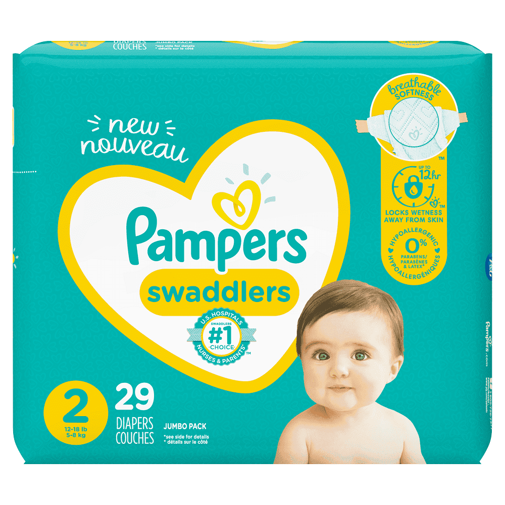 Pañales Desechables Pampers 29 Pañales Swaddlers Jumbo Talla S2