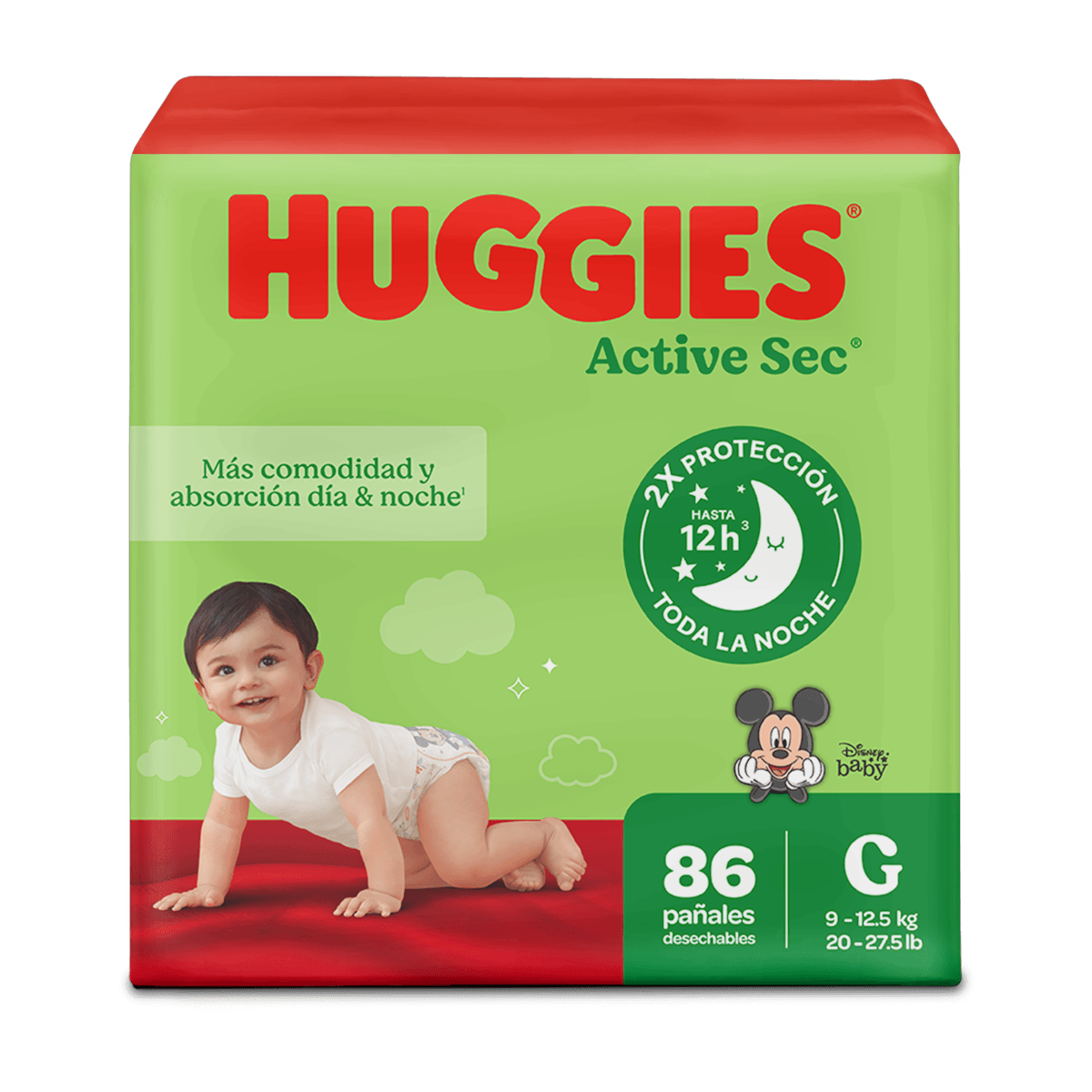 Pañales Huggies Active Sec Etapa 3/G 86U
