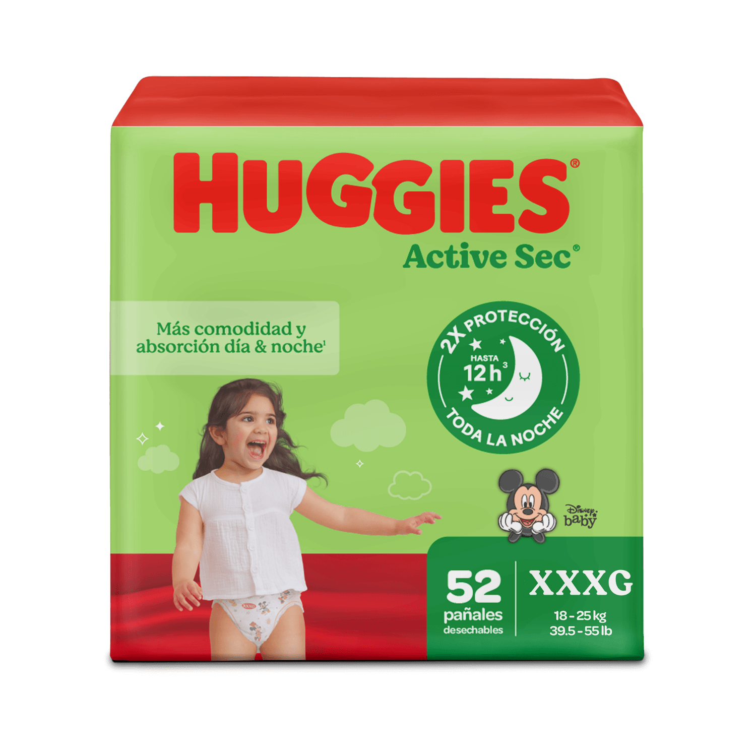 Pañales Huggies Active Sec Etapa 6/XXXG 52U