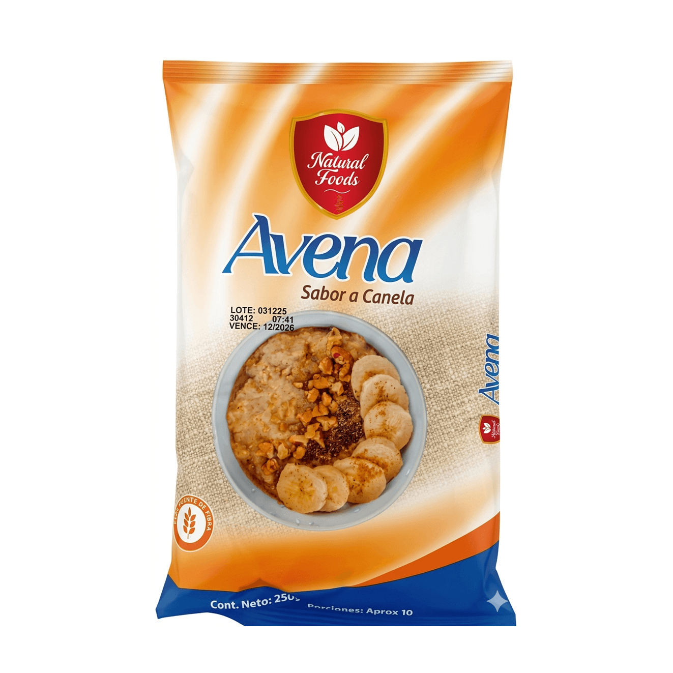 Avena Natural Foods Sabor A Canela 250 G